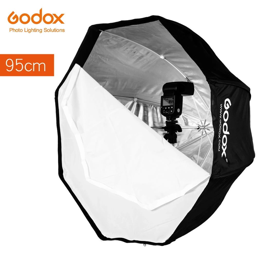 Godox 95cm 37.5in Portable Umbrella Octagon Softbox Flash Speedlight  Speedlite Reflector Softbox with Carrying Bag, Godox Wl8p