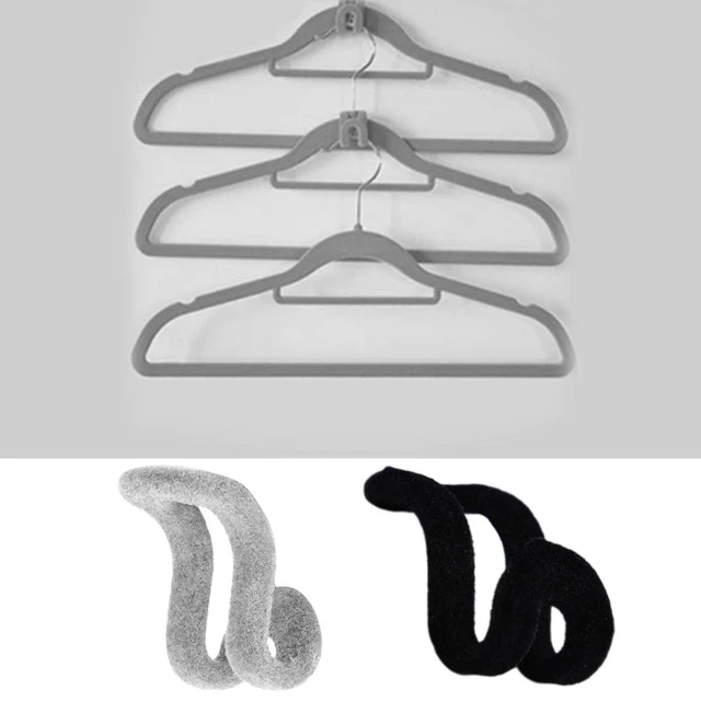 50 Pack Childrens Velvet Hangers - Baby Clothes Hangers Non Slip Velvet  with Rotatable Hook/Cascading Velvet Hangers, (Grey)