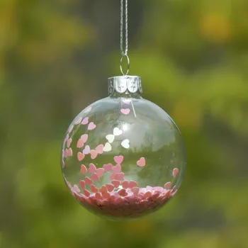 

Free Shipping 2pcs/pack Diameter=10cm Transparent Glass Globe Christmas Day Decoration Hanging Pendant Ball
