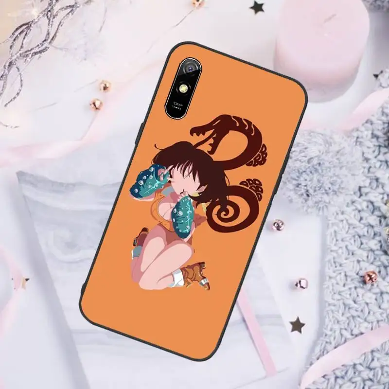 xiaomi leather case chain Nanatsu No Taizai 7 Chết Người Tội Lỗi Ốp Lưng Điện Thoại Xiaomi Redmi Note 8 9 Pro 7 8T 9A 9S K20 xiaomi leather case design