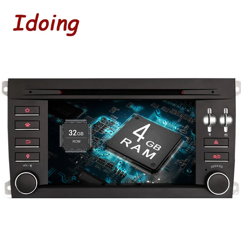 Idoing Android9.0/4G + 32G/8Core для порsche Cayenne 2Din автомобильный dvd-плеер мультимедийное Видео