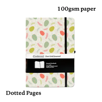 

A5 Hard Cover Dotted Bullet Notebook Dot Grid Journal 100g Bujo Easter Eggs