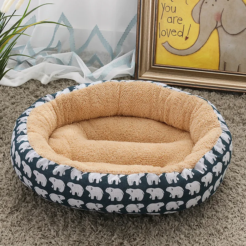  Fleece Pet Dog Cat Warm Bed House Plush Cozy Nest Mat Pad Sweet Puppy Room Comfortable Nest For Cat