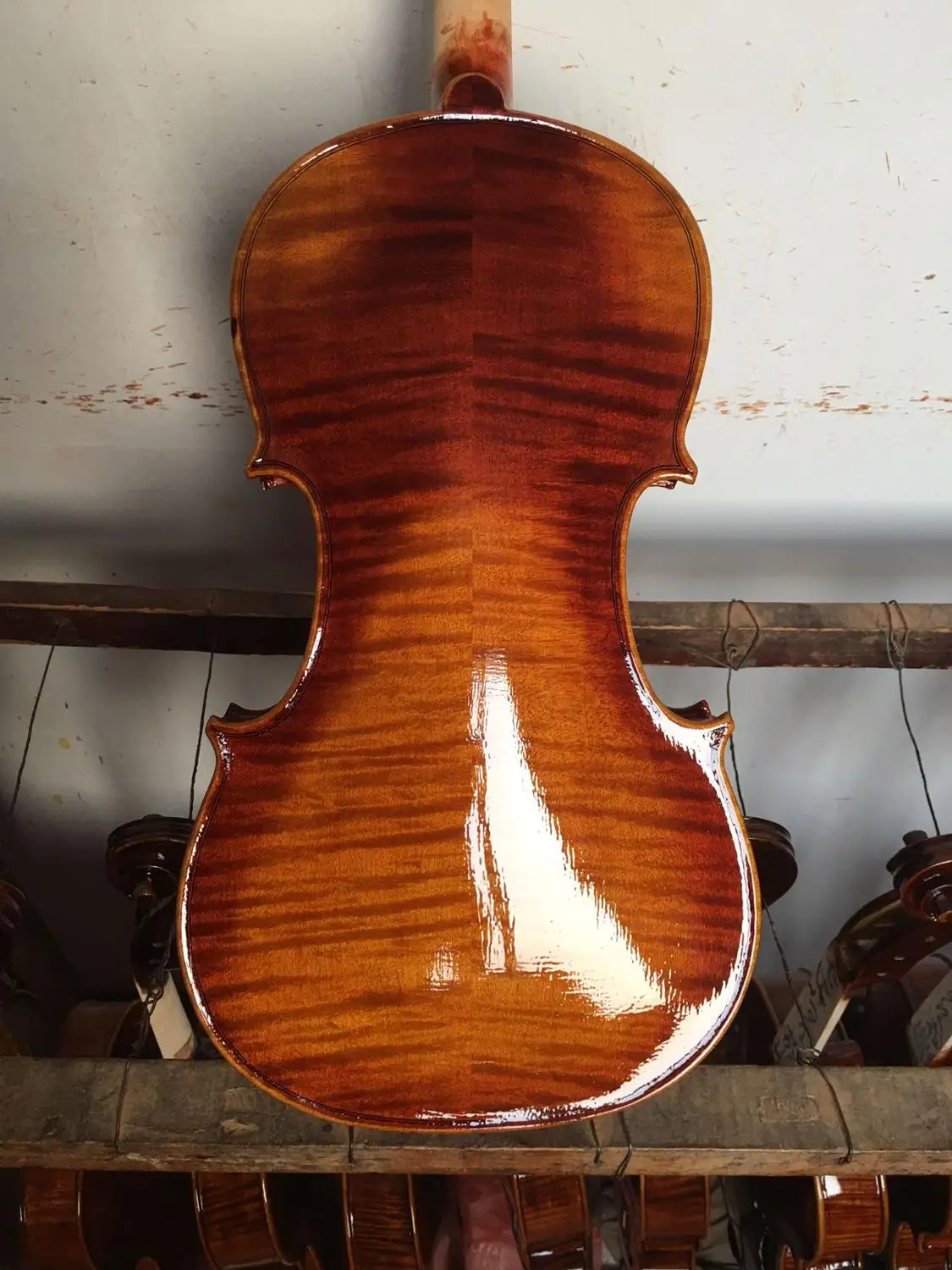 

advanced Handmade violin 4/4 solid wood Natural tiger pattern violin Professional instrument Violin bow manufacturers wholesale