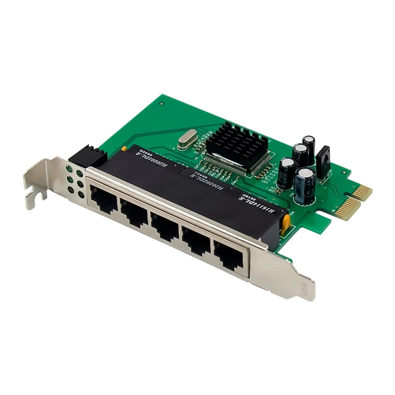 PCIe Fast Ethernet 10/100Mbps Switch Board Card IC Plus IP175 Chipset 5 Port RJ45 Network Lan | Компьютеры и офис
