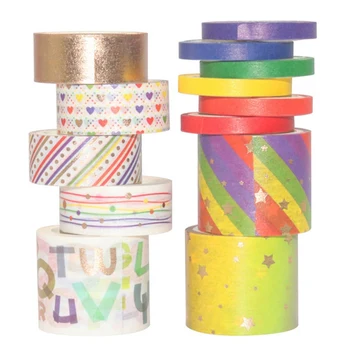 

13 Rolls / Pack Wizard Rainbow Gilding Washi Tape Set Diy Decoration Scrapbooking Planner Adhesive Tape Label Sticker Stationery