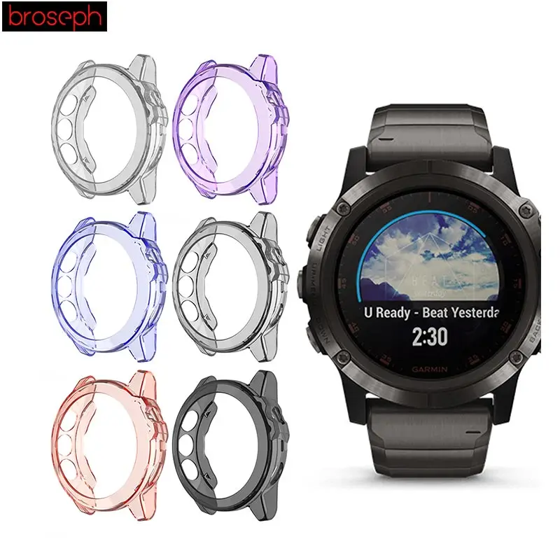 Чехол для смарт часов, чехол для Garmin Fenix 5X, мягкий ТПУ защитный чехол, корпус часов, рамка, Защита экрана для Garmin Watch Band