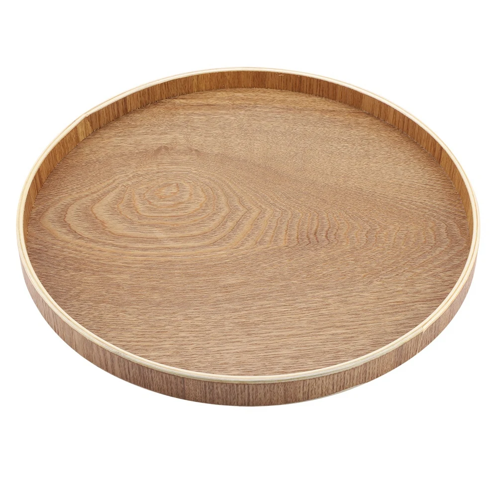 

Round Natural Wood Serving Tray Wooden Plate Tea Food Server Dishes Water Drink Platter Food Wooden 24cm 27cm 30cm 33cm