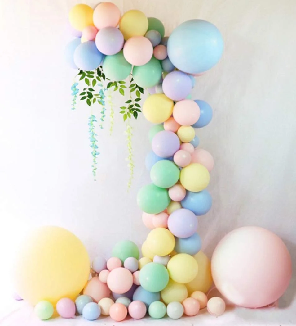 10 шт 10 дюймов Многоцветный пастельные воздушные шарики в виде леденцов Свадебные шарики круглые Макарон шар украшение арки