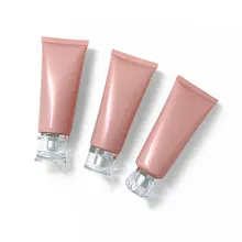 Розовый солнцезащитный крем трубка пустой глянцевый образец лосьона шланг изысканная упаковка контейнеры Мягкие пластиковые тубы 100 мл 50 шт./лот