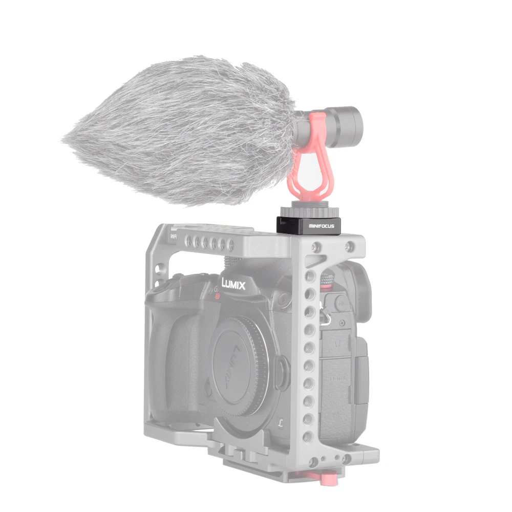DSLR Камера зажим Vlog Rig Холодный башмак для вспышки микрофона светодиодный