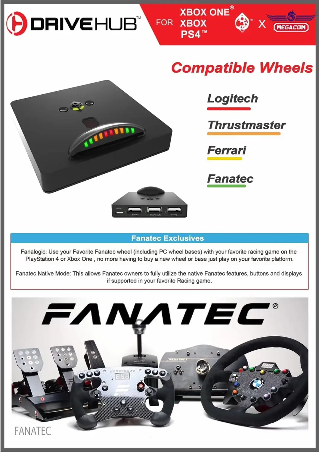 Fanatec Drivehub Racing Converter Adapter For Ps4 Slim/pro For Xbox S/x Game Console For Logitech G25/g27/g29 - AliExpress