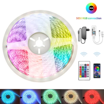 

RGB LED Strip 12v IR Controlled Colored Lights Neon Tape Light 5050 Waterproof Strips Wifi Decoration Backlight Bedroom Lighting