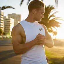 Спортивный мужской жилет без рукавов для занятий фитнесом и бегом, дышащая футболка без рукавов, облегающий тренировочный костюм