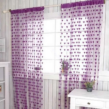 

Door Curtains Cute Heart Line Pattern Tassel String Window Room Divider Curtain Valance New Arrival