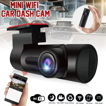 

1080P HD WIFI Mini Car Recorder Car Dash Cam 140° Wide Angle Night Vision Loop Recording Parking Monitoring Car DVR Camera