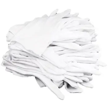 

12 PAIRS 100% COTTON WHITE MOISTURISING LINING GLOVE health music work
