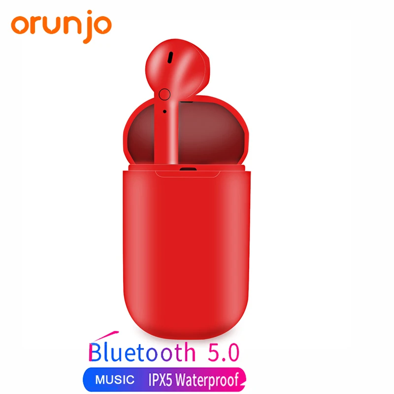 Orunjo Y19 bluetooth-гарнитура V5.0 стерео монофонический портативный беспроводной наушник наушники для занятий спортом с зарядкой мини-наушники