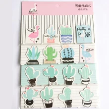 4 шт./упак. Kawaii кактус Фламинго магнитные закладки Бумага зажим книжные маркеры школьные канцелярские Эсколар. подарочные канцелярские товары