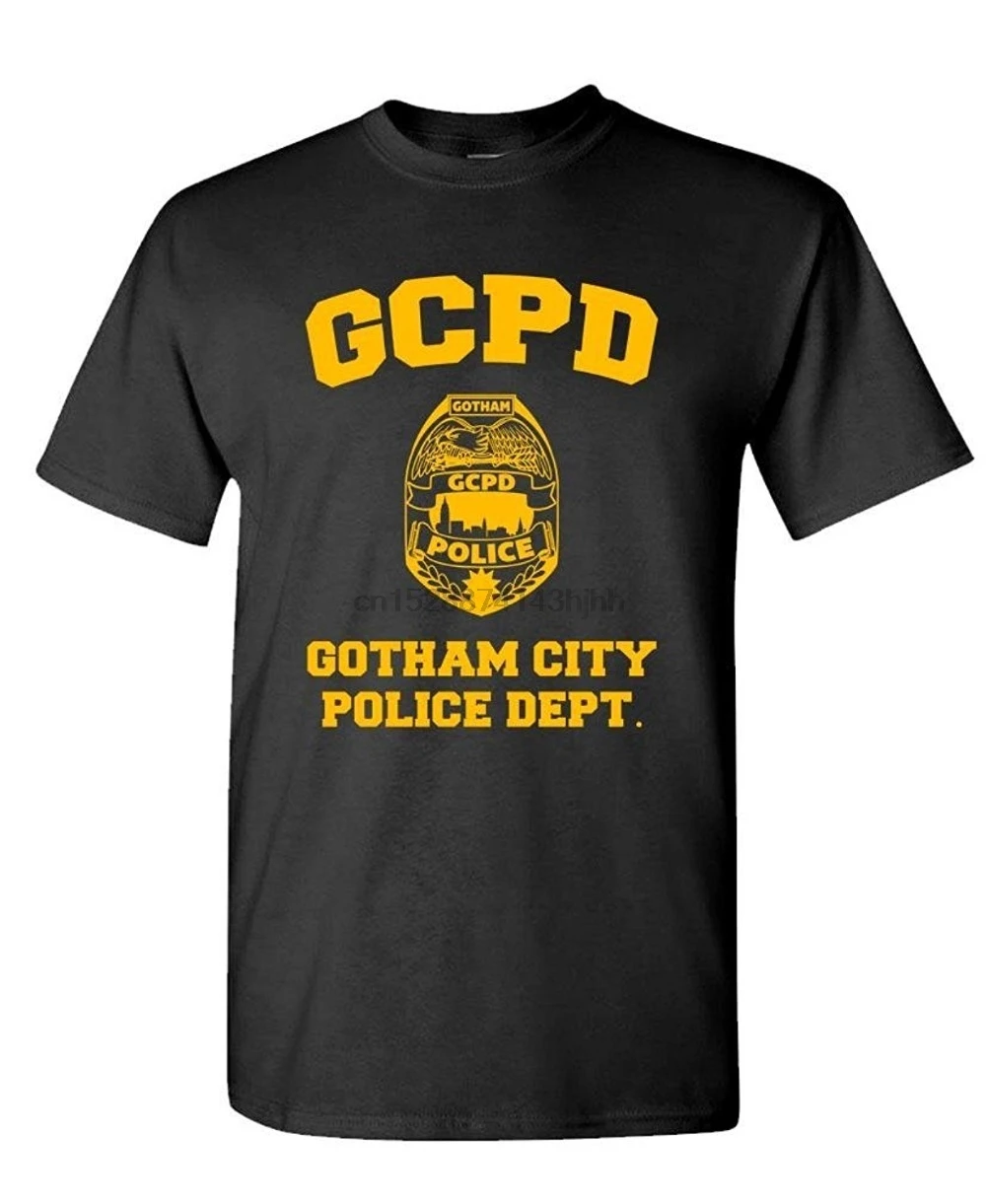 Новое поступление Мужская хлопковая футболка с принтом GOTHAM CITY POLICE DEPT arkham мужские