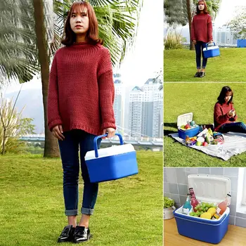 

13L Portable Multifunctional Car Home Outdoor 5-10 Blue Refrigerator EPS Foam Outdoor, Home, Freezer