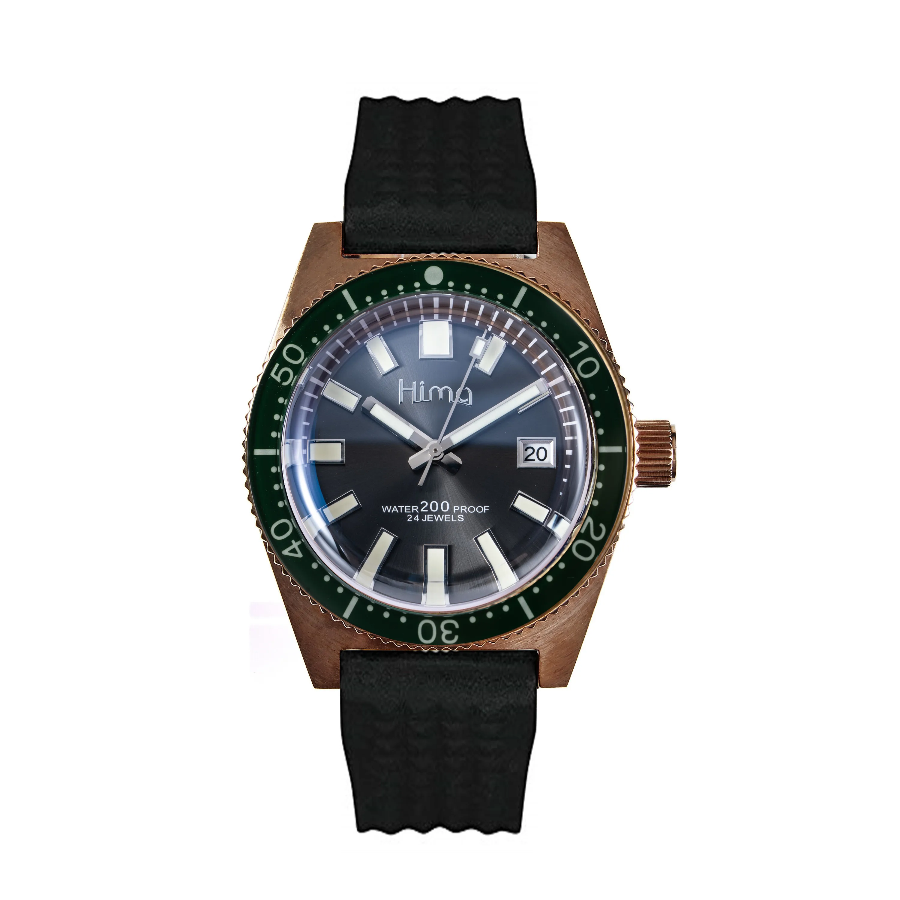 gree sapphire waffle Proxima мужские 62mas винтажные часы для дайвинга из нержавеющей стали автоматические часы бронзовые - Цвет: gree sapphire waffle