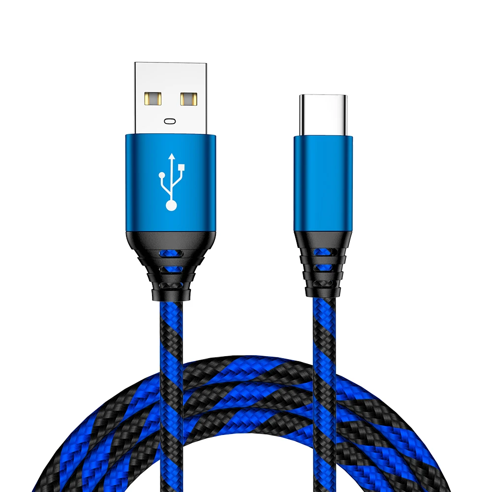 AFY usb type C кабель зарядный провод для samsung note 10 S10 A50 hauwei mate 30 pro Синхронизация данных быстрое зарядное устройство USB-C мобильного телефона - Цвет: Blue