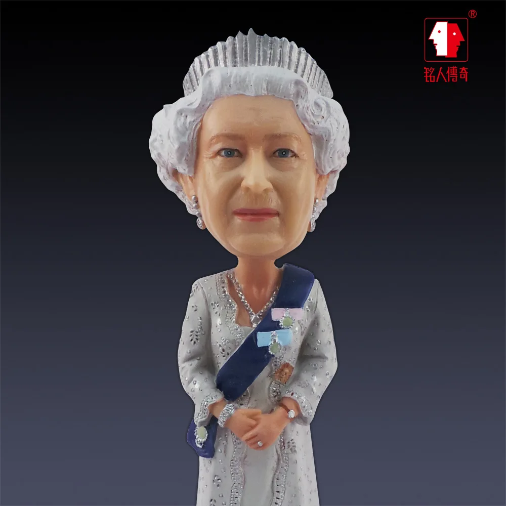 Queen Elizabeth II Статуэтка из смолы качала головой кукла креативная памятная продукция украшение дома украшение автомобиля