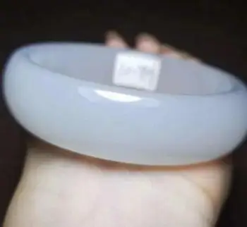 

J20#Qinghai material and Tianyu ice white jade bracelet(Certificate delivery)