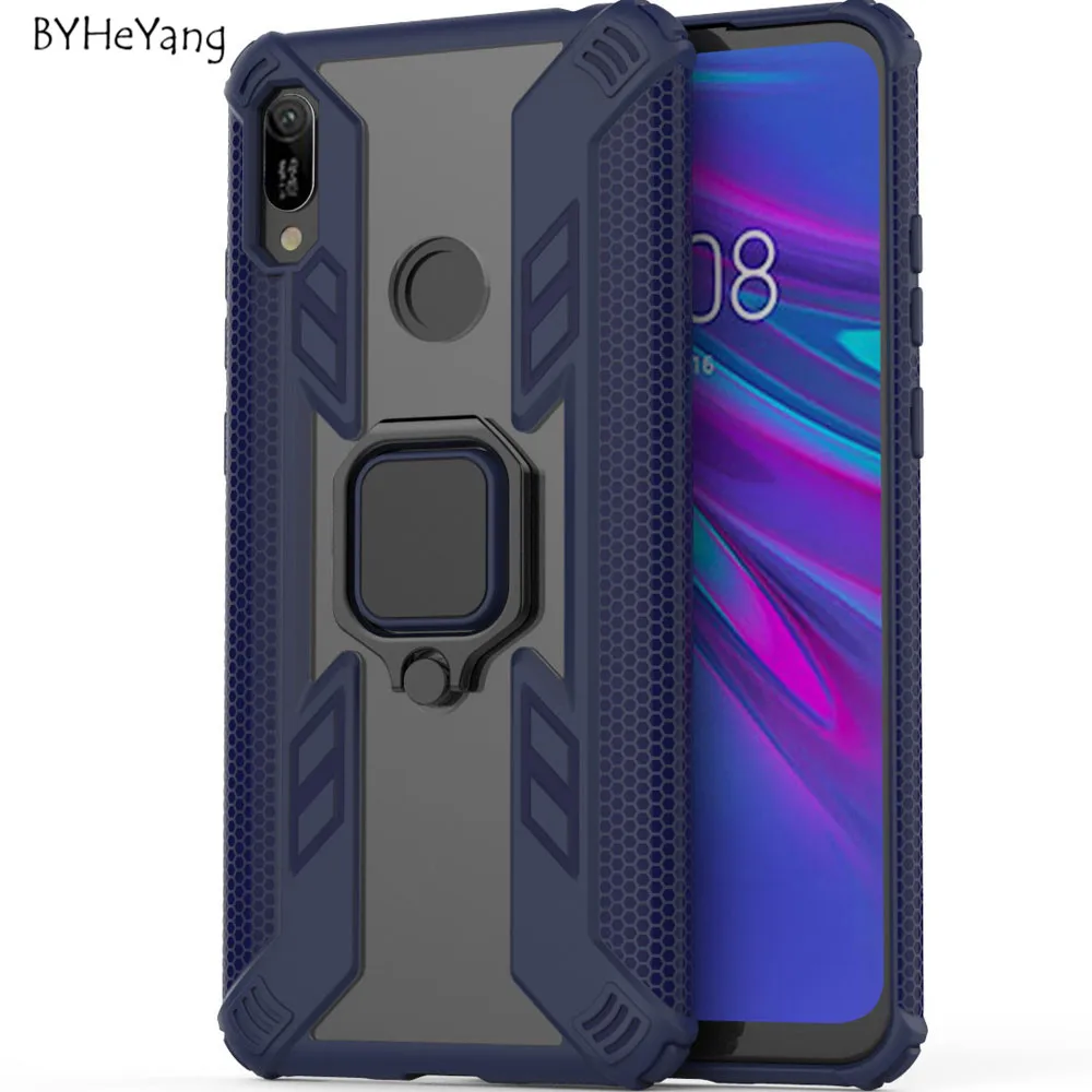 Чехол для huawei honor 8A магнитный автомобильный держатель с кольцом-подставкой
