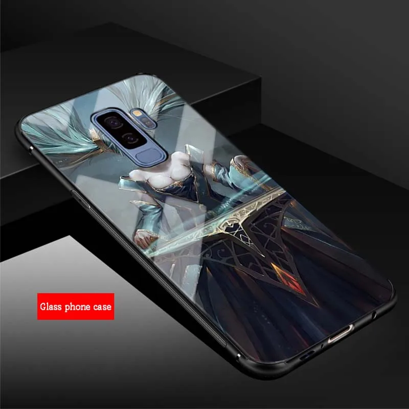 Лига Легенд закаленное Стекло чехол для телефона для samsung Galaxy NOTE 8 9 S8 S9 S10 плюс A6 A6S A8 A7 J6 J8