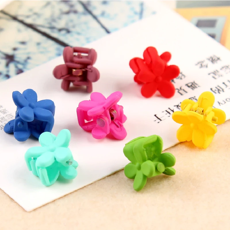 10 шт. модные маленькие заколки для волос для маленьких девочек, милые заколки для волос карамельного цвета с цветком, детские заколки, аксессуары для волос