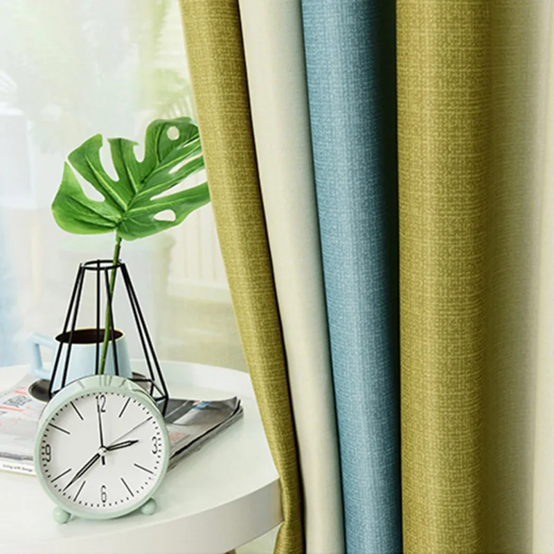 Многоцветная полосатая строчка оконных экранов для гостиной красочные полузатемненные занавески ткань для спальни балкон W-HM118#30