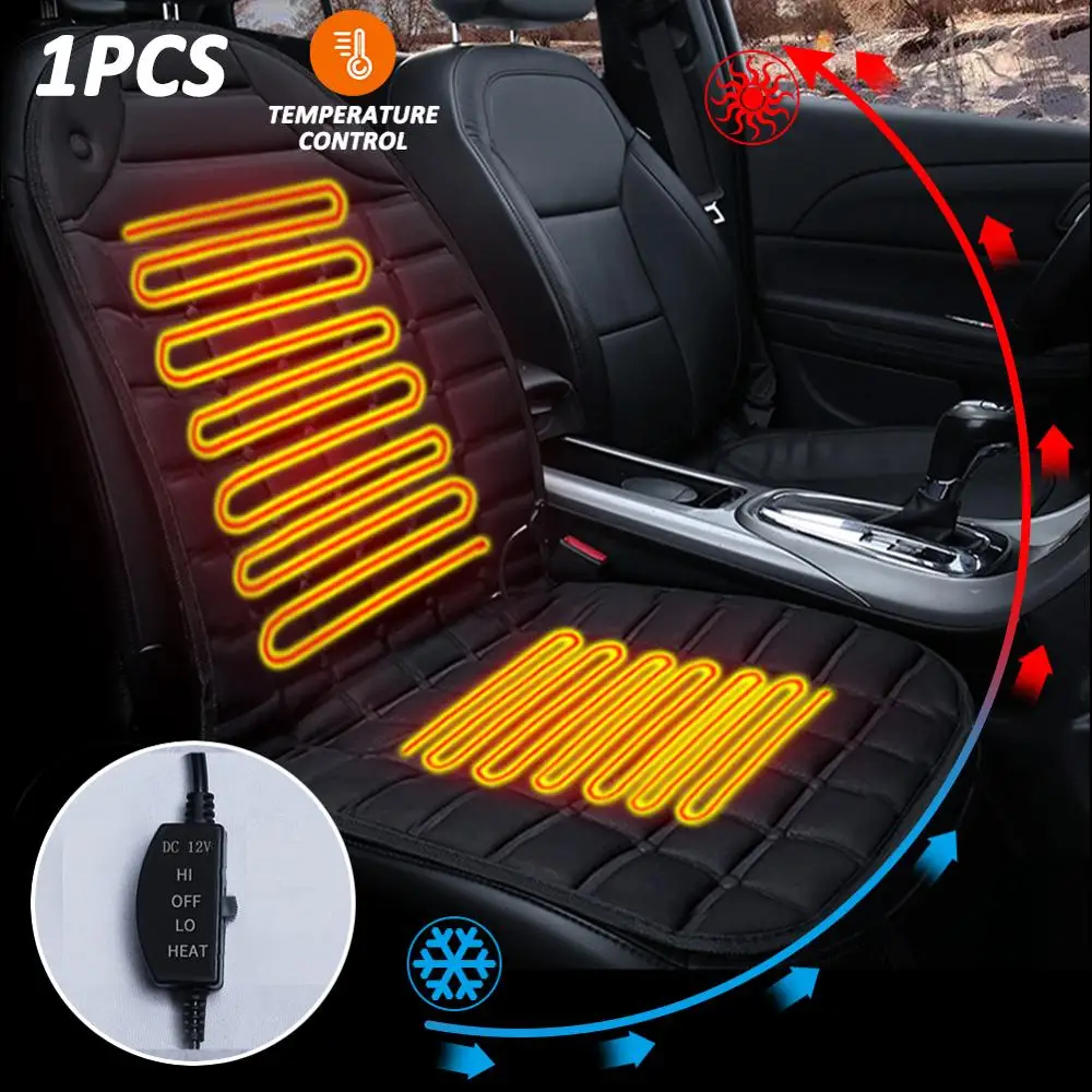 

1Pcs Car Heated Seat Cover 12V Universal Car Heating Cushion Warmer Pad Cover Winter Car Driver Heated Seat Cushion