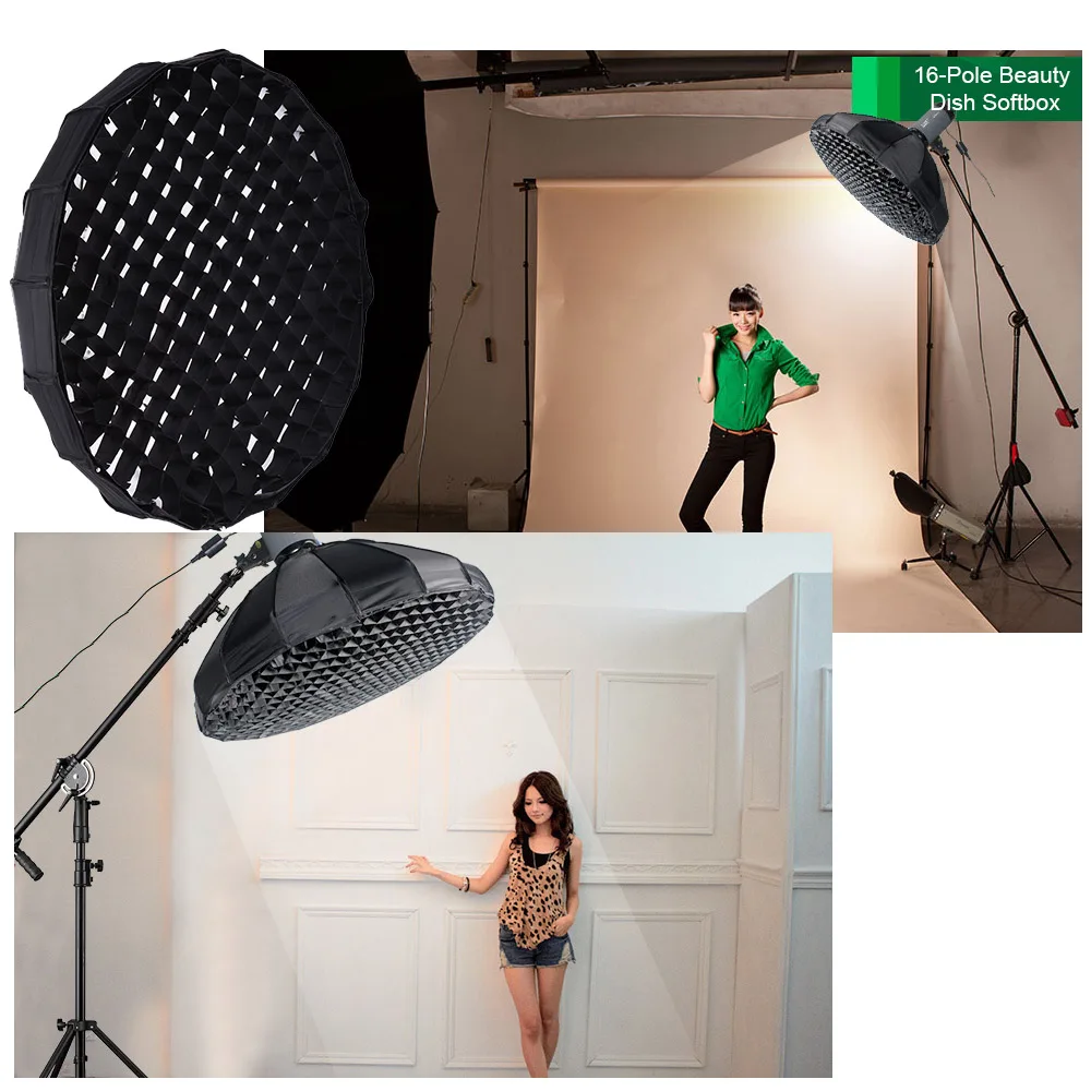 16-полюс 60 см складной Красота блюдо соты Softbox сетка Bowens для студийной стробоскопической вспышки Bowens светильник софтбокс