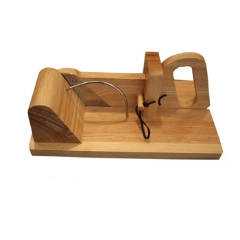 

Sausage Cutter-Rustic Wooden Design Stainless Steel Blade for Slicing Chopping Aromas Ham More Dried Meats