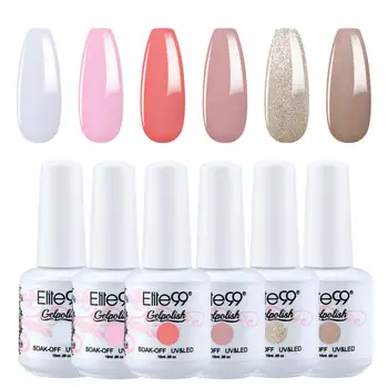 

Elite99 6 Pieces/lot Gel Polish Set All For Manicure Semi Permanent UV LED Gel Varnish 15ml Soak Off Nail Art Gel Nail Polish