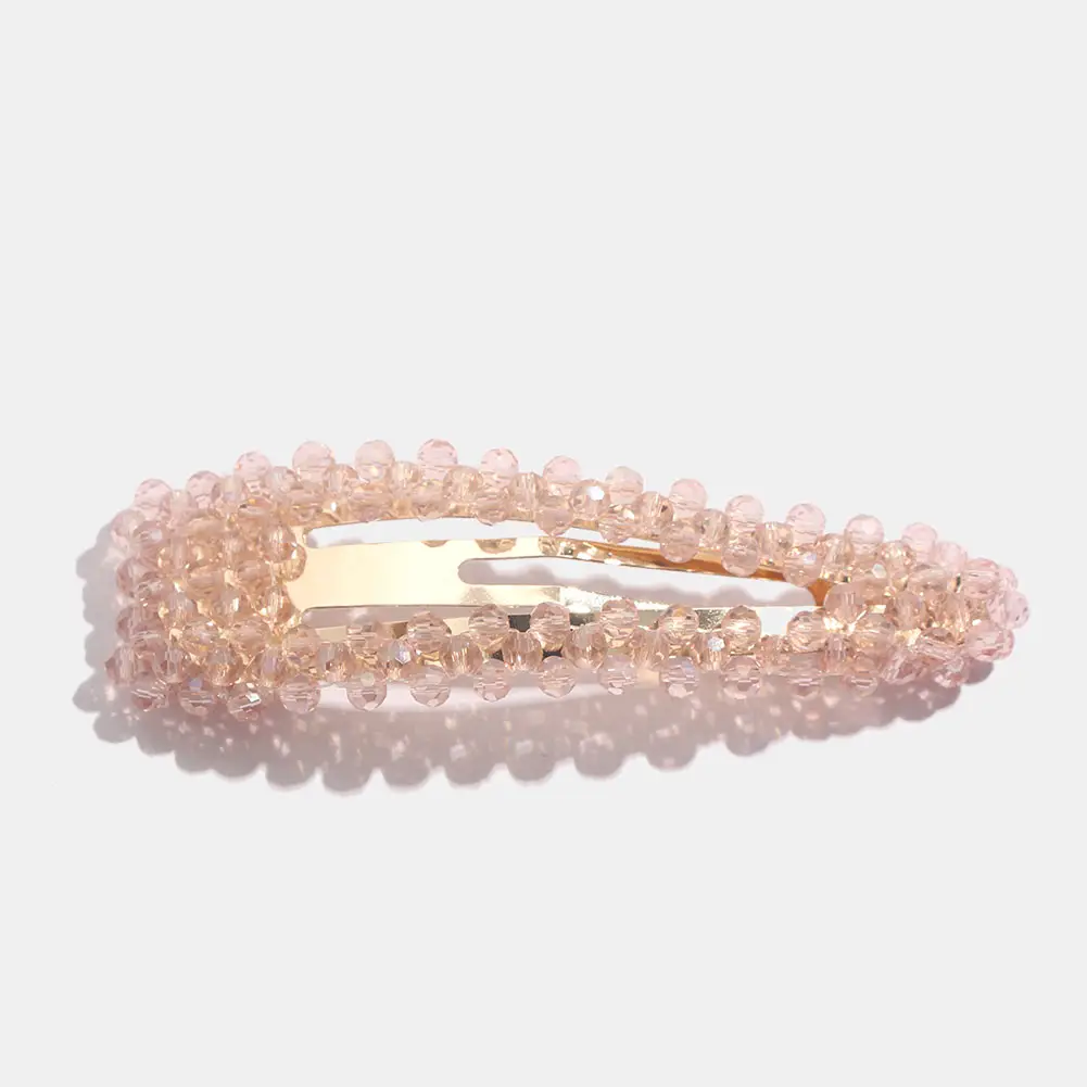 Flatfoosie Fashion Shell Conch Hair Clip Pins For Women Geometric Hollow Crystal Letter Hairpin Clips Hair Styling Accessories - Окраска металла: 0108