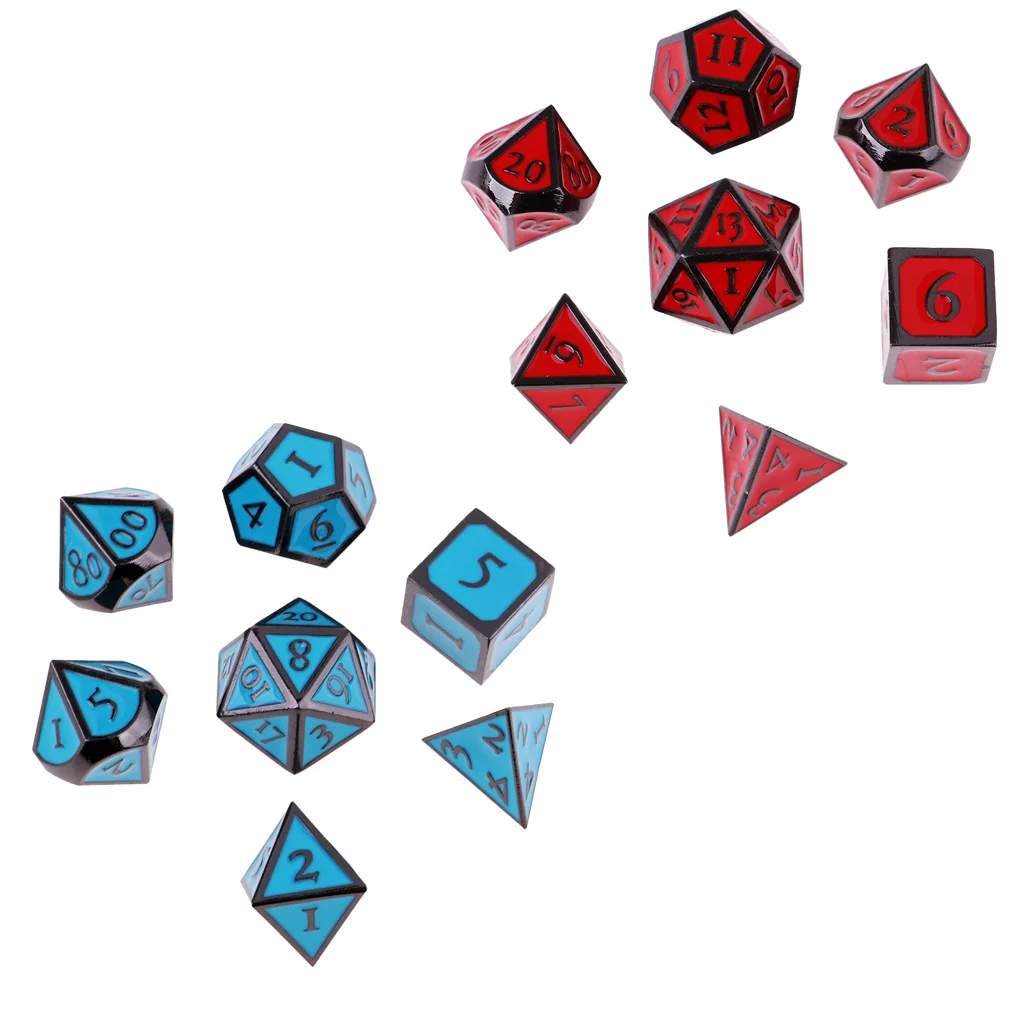 Многогранная игральная кость набор 14 D4 D6 D8 D10 D12 D20 подземелья D & RPG - Цена: 4 283,63 руб.
