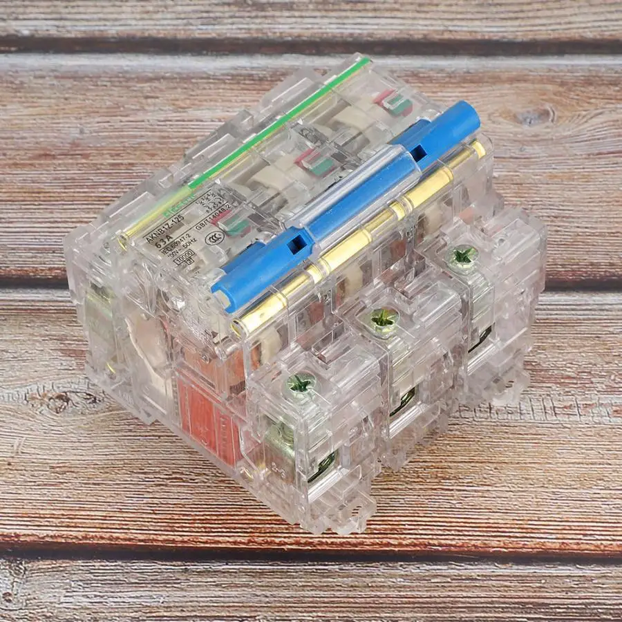 63A/80A/100A/125A DZ47 3P 690 В AC mcb прозрачный чехол мини воздушный автоматический выключатель миниатюрный 3P Прозрачный выключатель