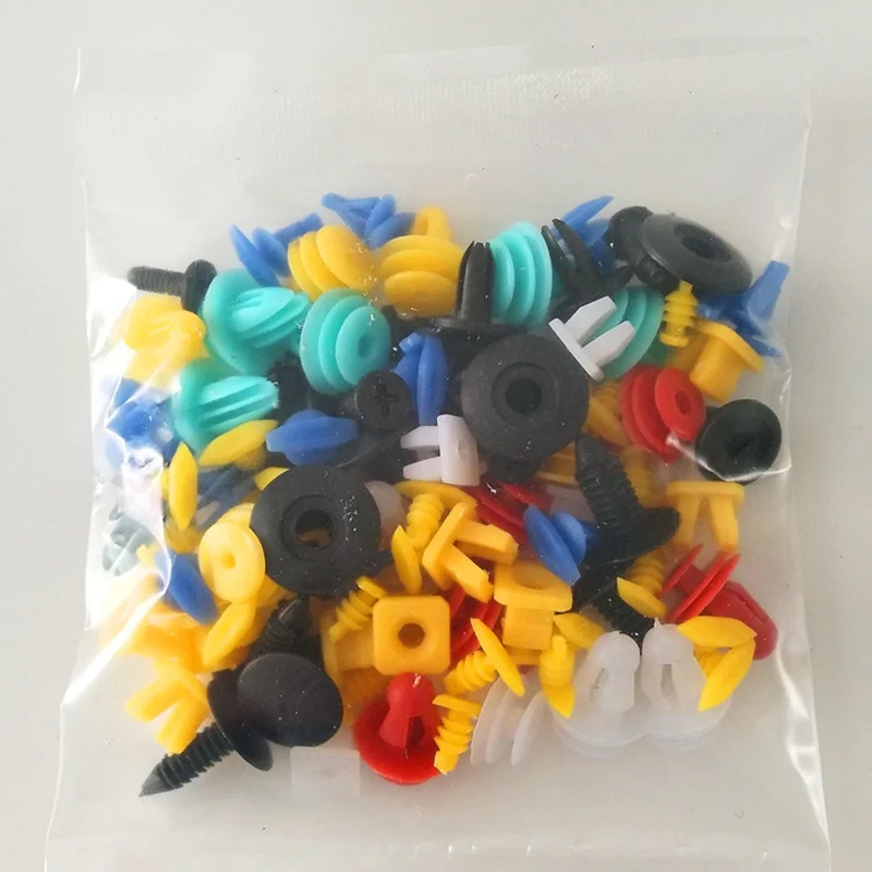 

100pcs/200pcs Mixed Universal Auto Fastener Plastic Clip Car Bumper Clips Suitable for Repair Shop