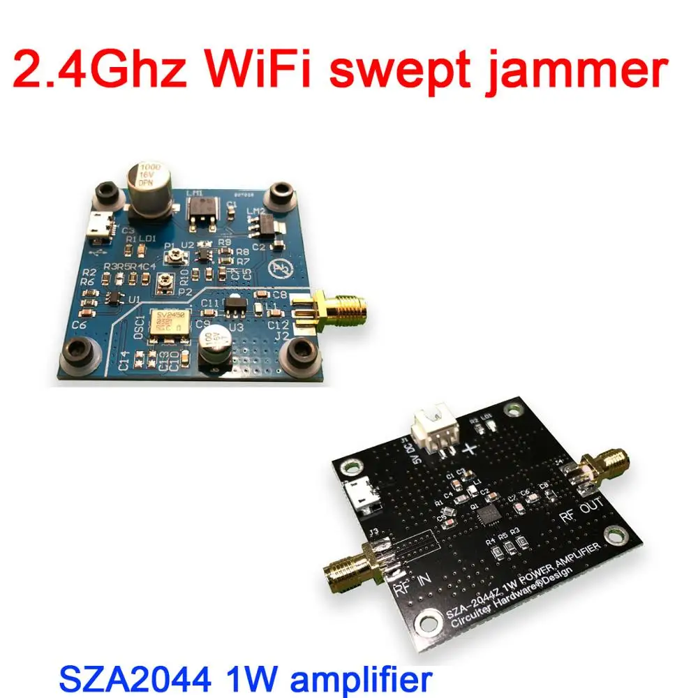 2.4G WiFi swept jammer Shielder 2.4Ghz WiFi jammer 차폐 개발 보드, SZA2044 1W
