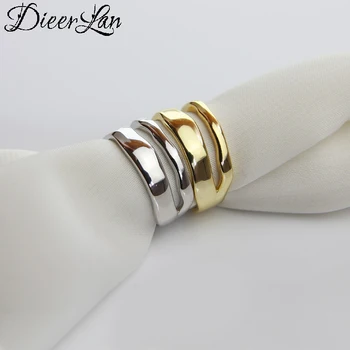 

DIEERLAN Vintage 925 Sterling Silver Layer Geometric Irregular Rings For Women Men Big Rings Party Gifts Anillos