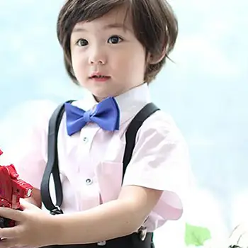 

Solid Color Baby Kids Tie Adjustable Necktie Bowtie Party Photography Props