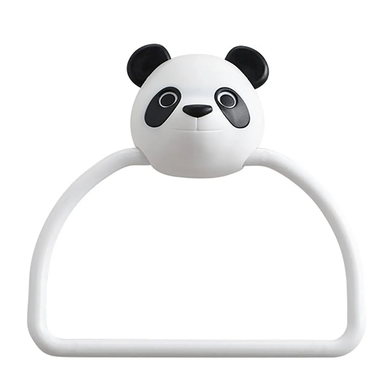 1 шт. настенный панда Животные полотенце с героем мультфильма подвесное кольцо вешалка для полотенец вешалка для хранения полотенец аксессуары для ванной комнаты - Цвет: Темно-серый