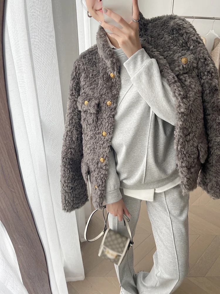 plus size pant suits for special occasions Bornladies 2022 Women Cotton Sweatshirt Suit Oversized Sets Female Stylish O Neck Loose Sweatshirt + Long Pants Suits Sets skirt suit set