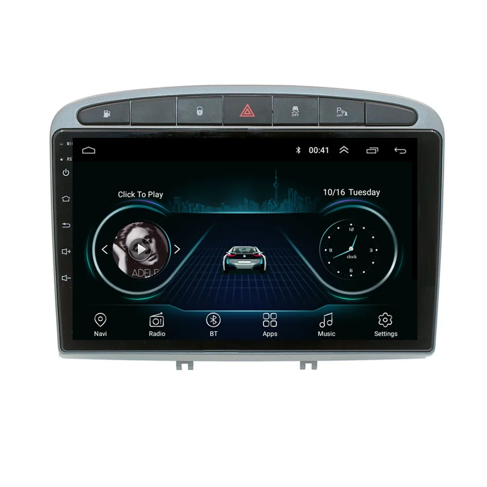 

9" Octa core 2.5D IPS screen Android 8.1 Car GPS radio Navigation for Peugeot 308 408 2007-2012