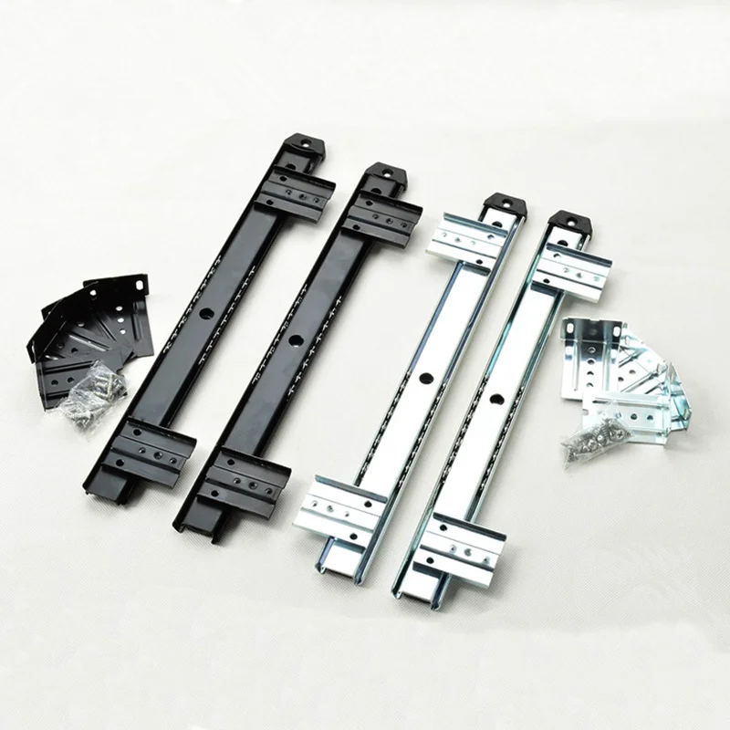 קנו כלי מתכת 2pcs Thicken Drawer Slides Keyboard Cabinet