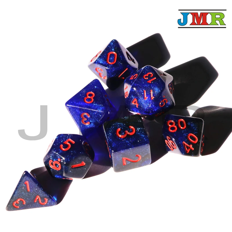 Супер Вселенной Galaxy набор Игральный костей из D4 D20 RoyalGemini с блестящие блеск