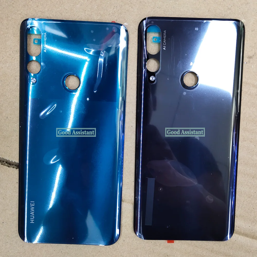 Черный/зеленый 6,6 дюйма для huawei Y9 Prime STK-LX3 STK-L03B STK-L21 задняя Батарея крышка дверца батарейного Корпус задняя Стекло запчасти